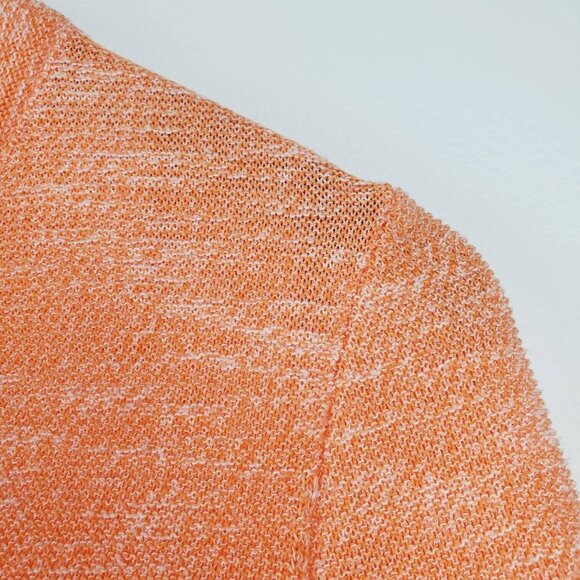 Vintage 1970's James Kenrob Women's 100% Trevira Polyester Peach Cardigan Sz 12 - Picture 2 of 8